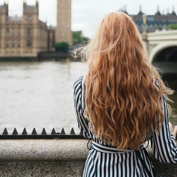 BLOGGER'S FAVE!  Zara PRINTED MIDI SHIRT DRESS stripes maxi dress navy blue - Picture 5 of 13